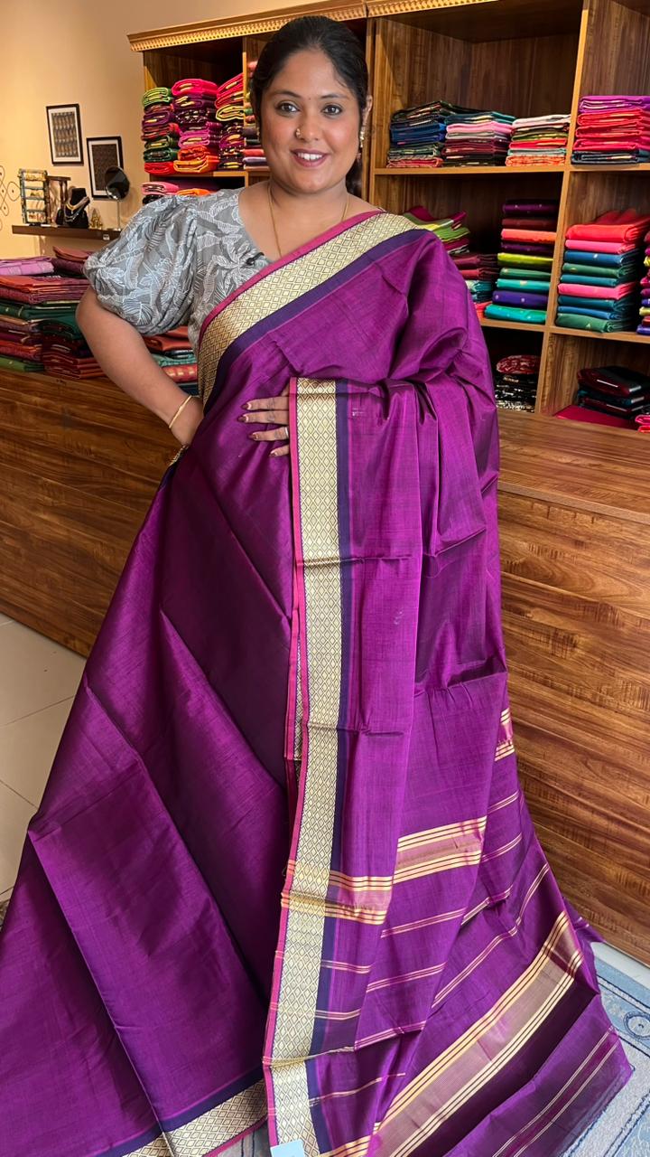 Devendra 7 Yards Saree -11-03-07-7Y-02 (Meganta)