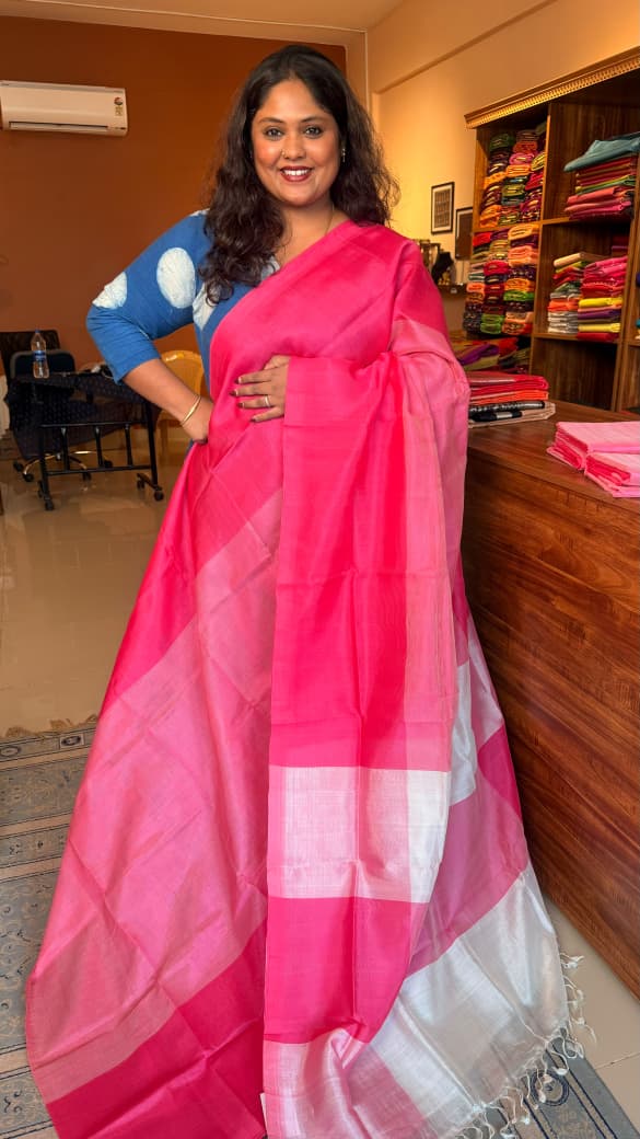 Mangalagiri Silk Cotton Saree - 15-03-04-08 (PETAL LYCHEE) - READY TO SHIP