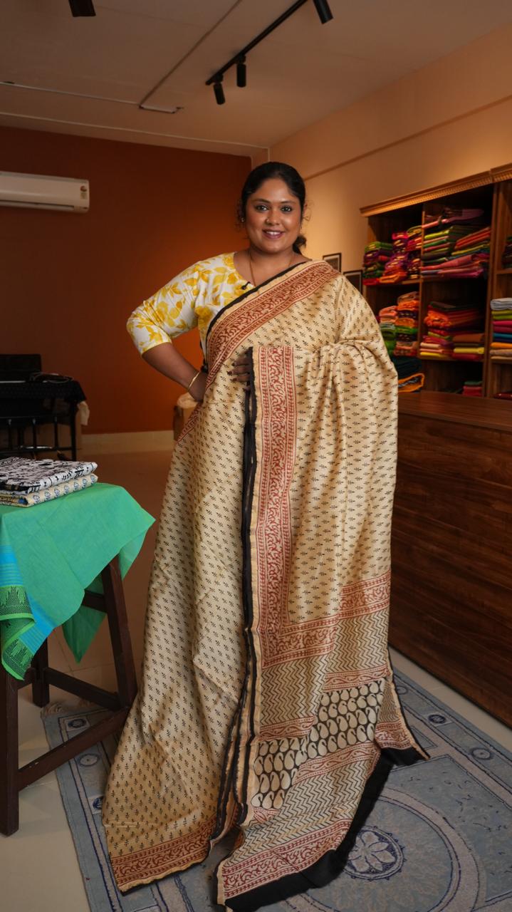 Chanderi Silk Cotton Saree - 51-06-01-02 (SAND SPRINGS)