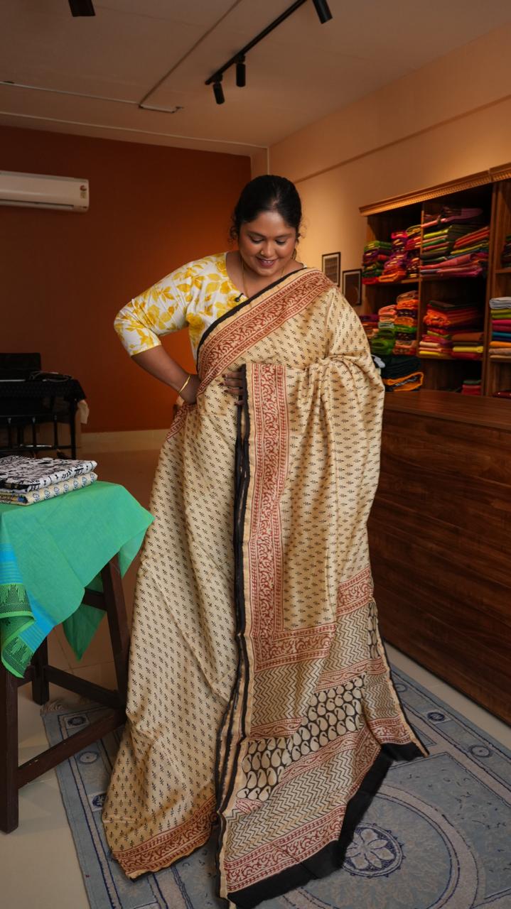 Chanderi Silk Cotton Saree - 51-06-01-02 (SAND SPRINGS)
