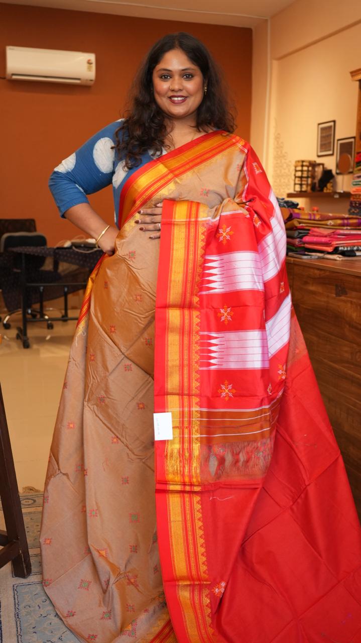 Kasuti Ilkal Saree -44-06-02-04 (Canyon Ember)