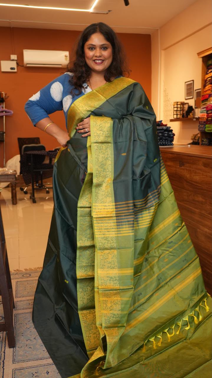 Chinnalampattu 6 Yards Saree - 03-06-02-01 (SPRING FERN)