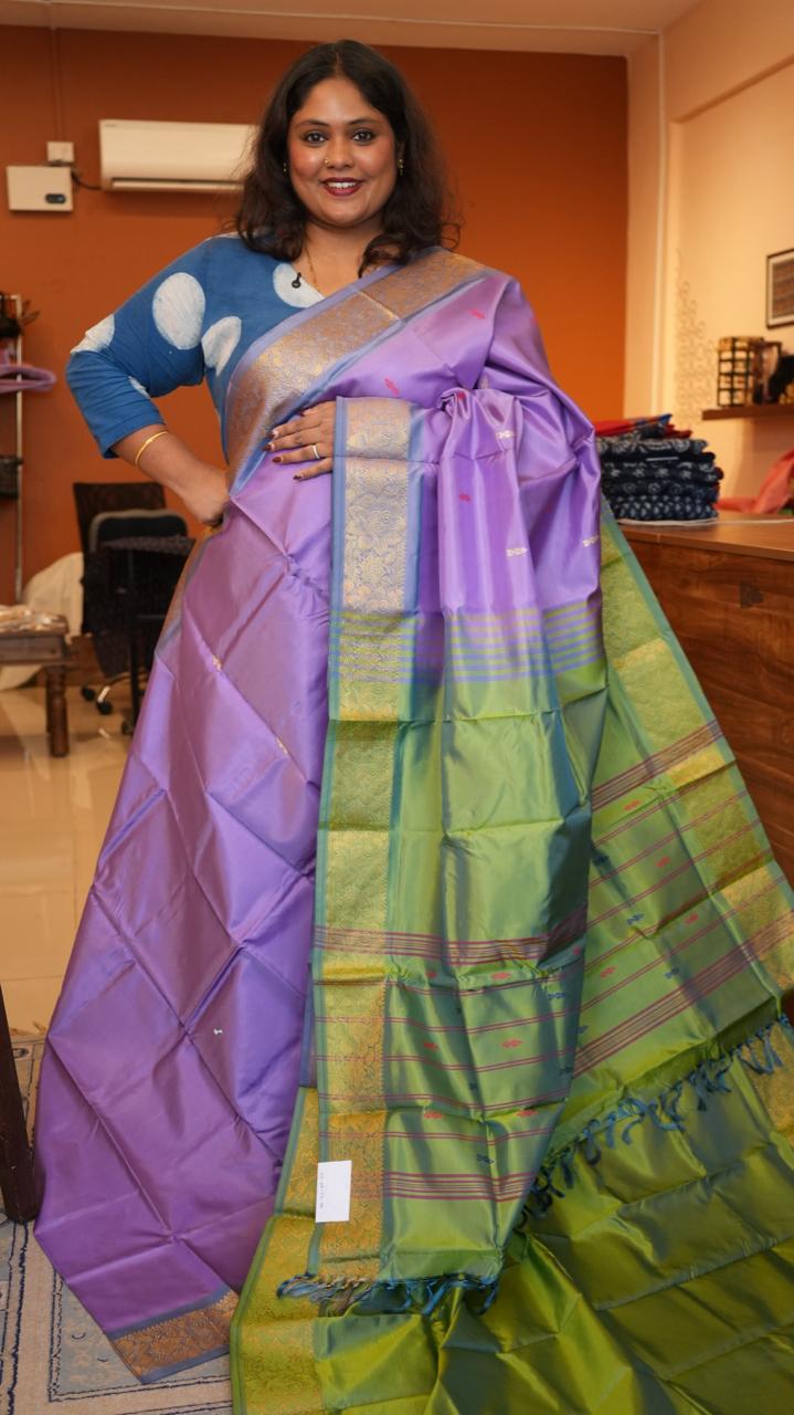 Chinnalampattu 6 Yards Saree - 03-06-02-06 (LILAC GARDEN)