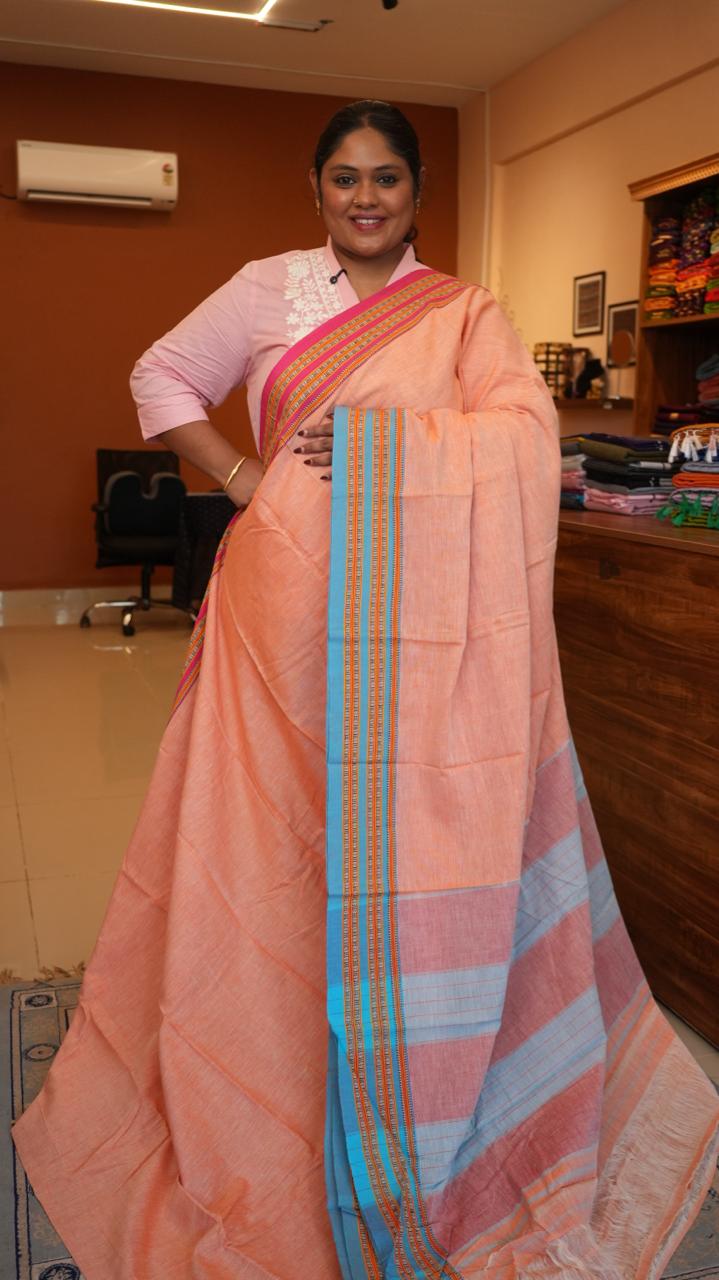 Ilkal Cotton Saree -44-06-03-01 (FINNESSE ROSE)