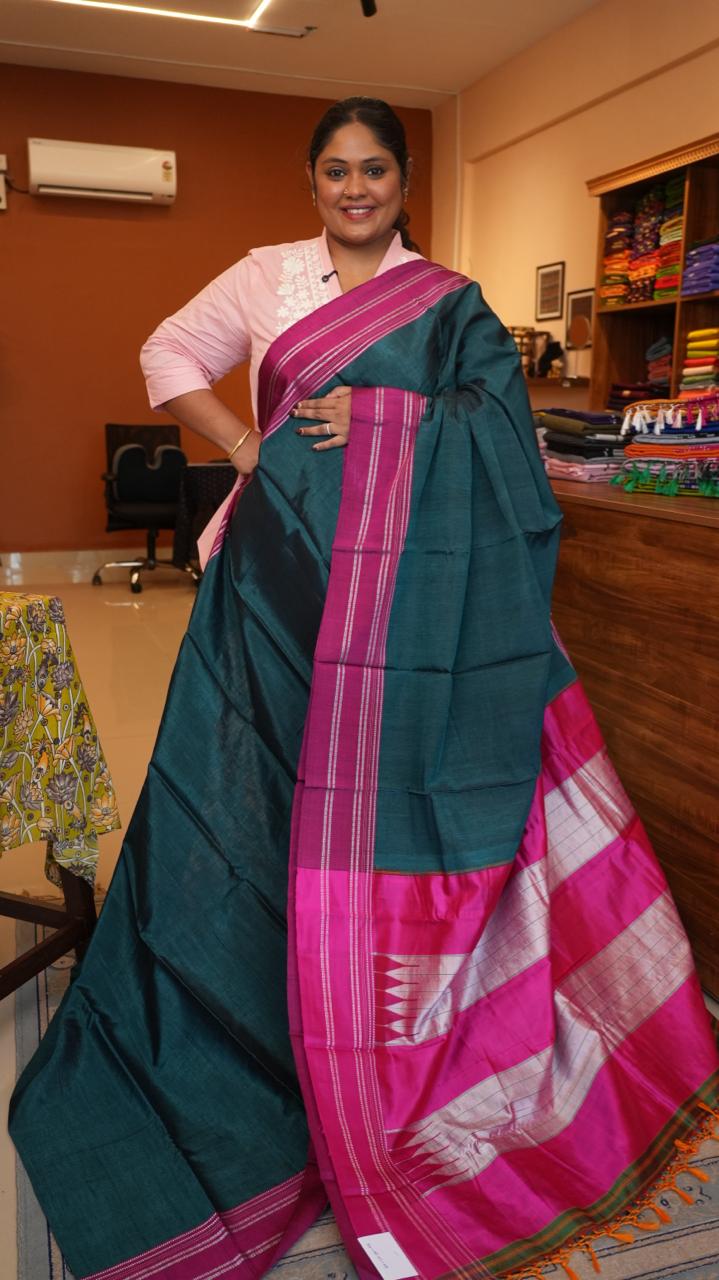 Ilkal Cotton Saree -44-06-01-09 (MAYIL)