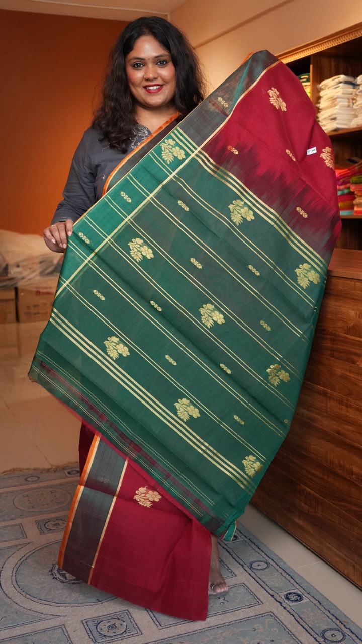 Devendra 6 Yards Saree - 11-07D-02-6Y-01 (CRIMSON FOREST)