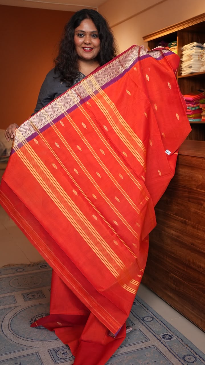 Devendra 7 Yards Saree - 11-07D-05-7Y-01 (MARIGOLD ORCHID)