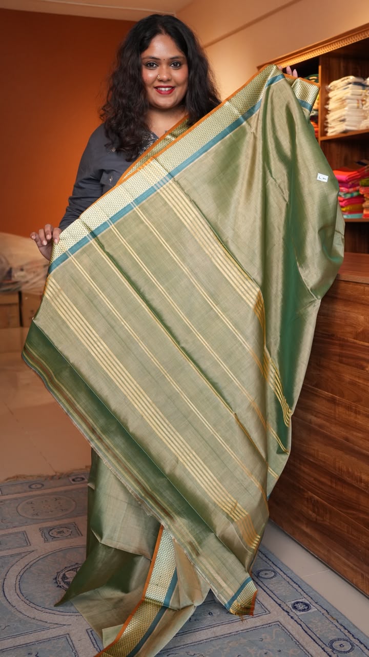 Devendra 7 Yards Saree - 11-07D-07-7Y-01 (SAGE AQUA)