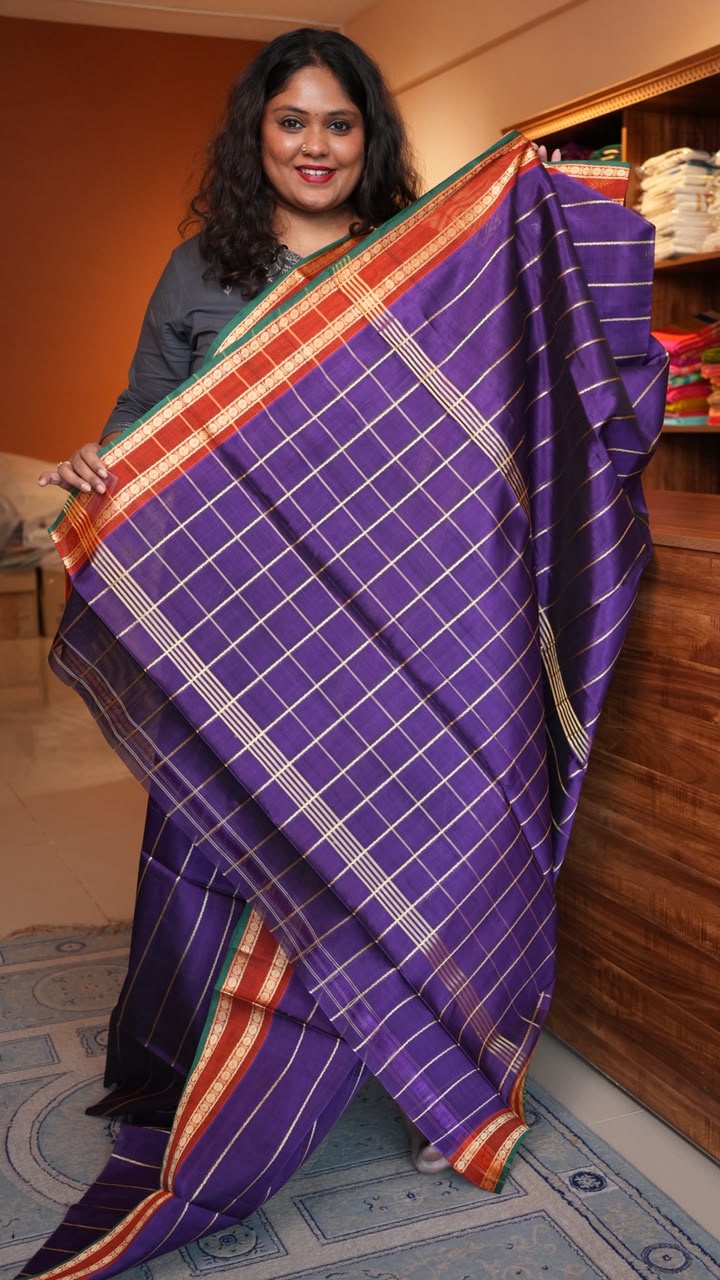 Devendra 7 Yards Saree - 11-07D-08-7Y-02 (BURNT ORCHID)
