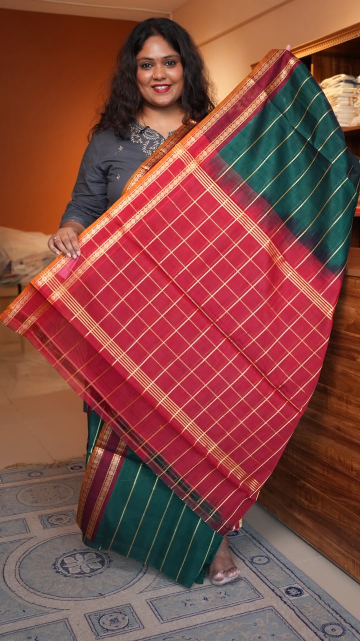 Devendra 6 Yards Saree - 11-07D-03-6Y-03 (PINE MERLOT)
