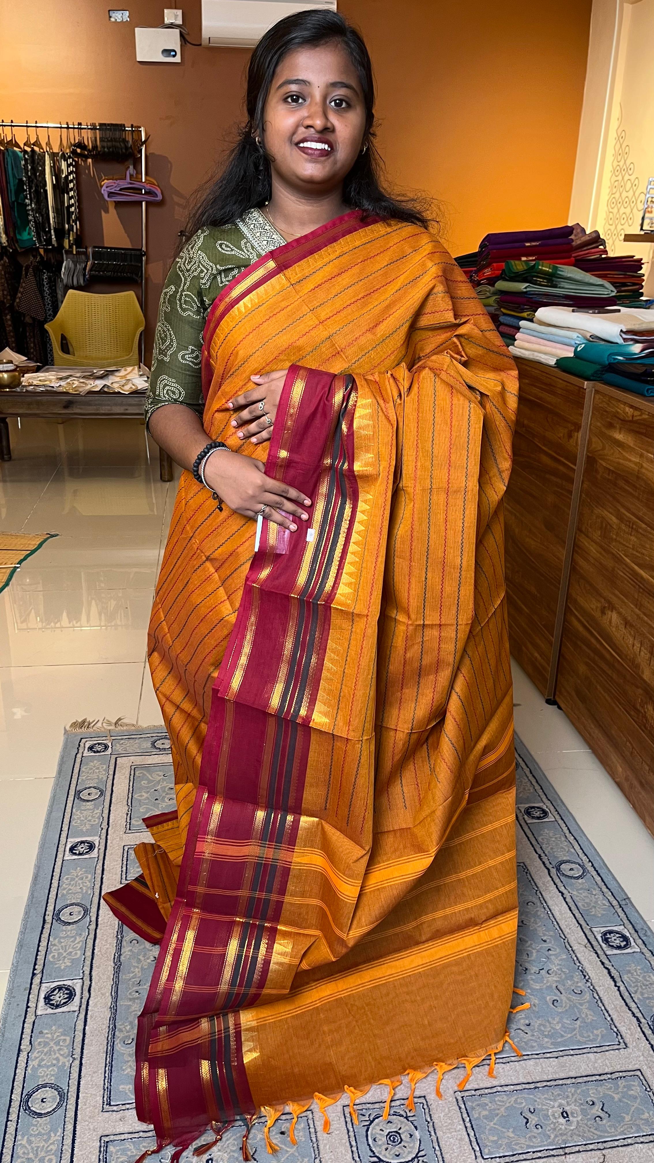 Kanchi Cotton Veldhari Saree - 01-03-04-14