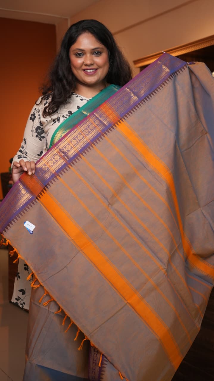 Kanchi Cotton Saree -01-03-01-13 (CINEREOUS)