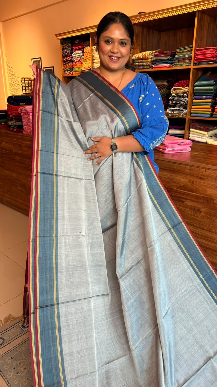 Devendra 10.5 Yards Madisar - 12-07D-09-10.5Y-01 (Grey)