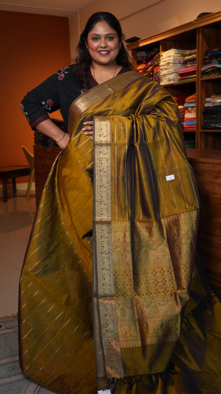 Kanchivaram Pure Silk Cotton Saree -01-08-04-01 (MANJAL VEYIL)