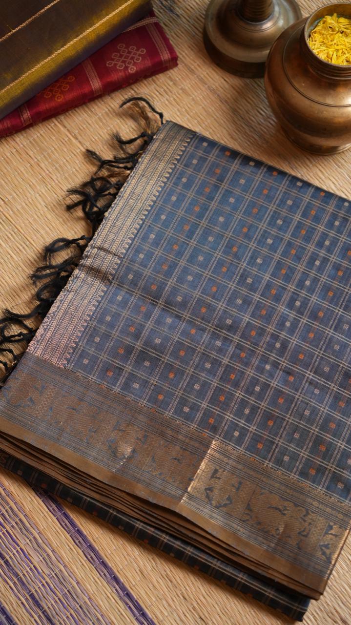 Kanchivaram Pure Silk Cotton Saree -01-08-09-02 (MAZHAI MEGAM)