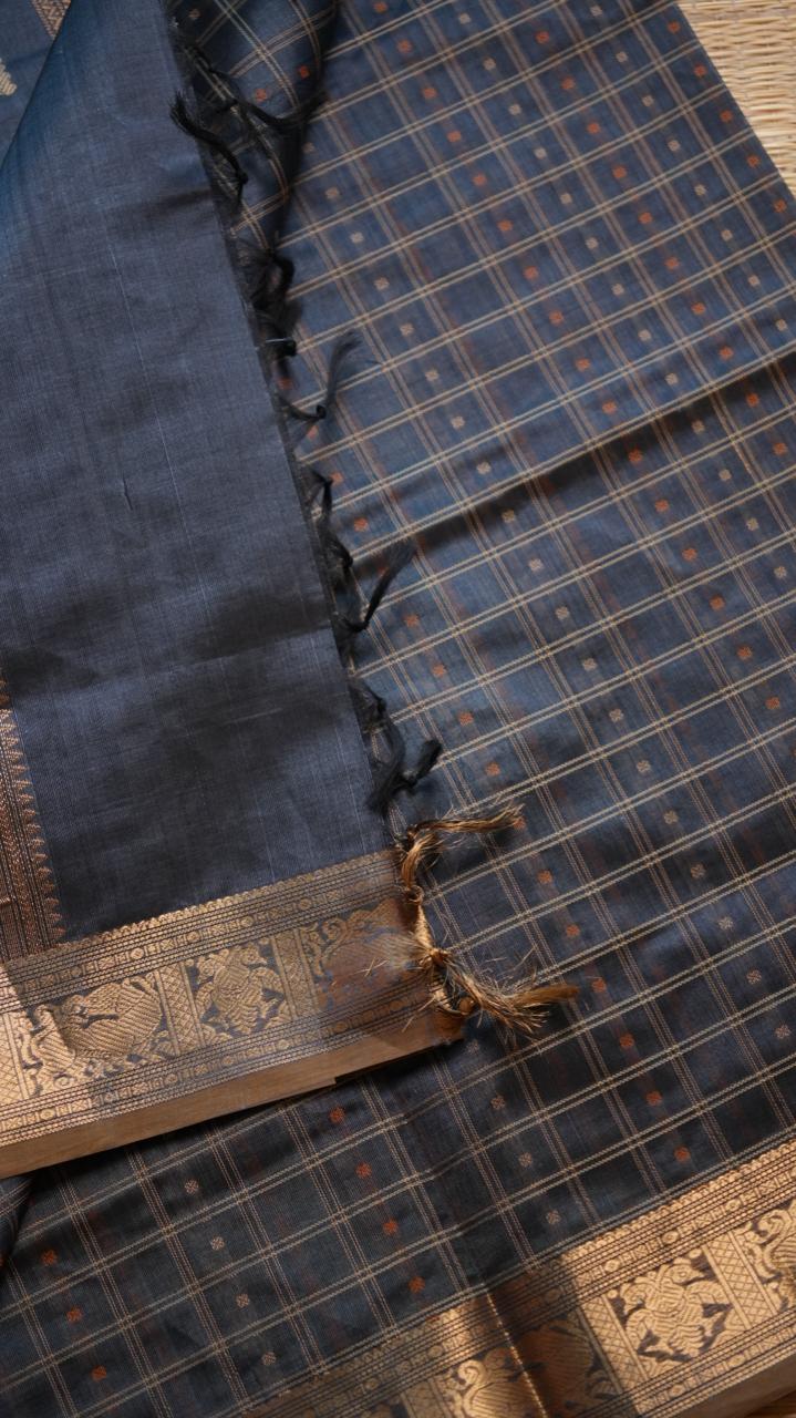 Kanchivaram Pure Silk Cotton Saree -01-08-09-02 (MAZHAI MEGAM)