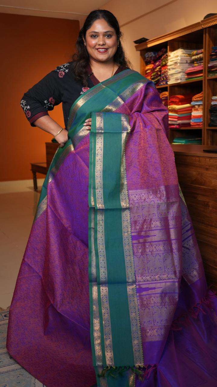 Kanchivaram Pure Silk Cotton Saree -01-08-11-01 (MAALAI OODHA)
