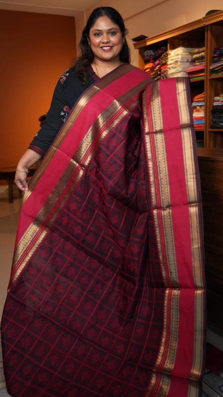 Kanchivaram Pure Silk Cotton Saree -01-08-10-02 (ENNAI ARAKKU)