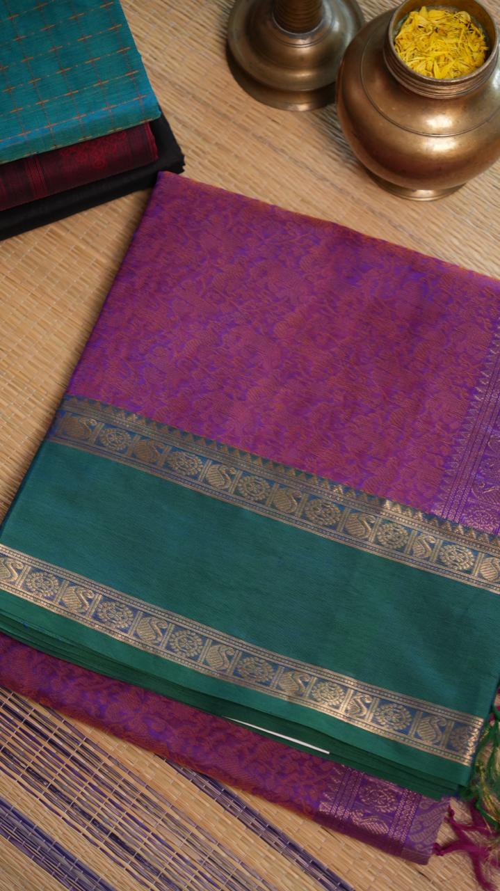 Kanchivaram Pure Silk Cotton Saree -01-08-11-01 (MAALAI OODHA)
