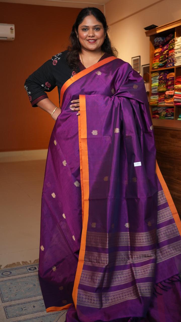 Kanchivaram Pure Silk Cotton Saree -01-08-01-01 (MALLI OODHA)