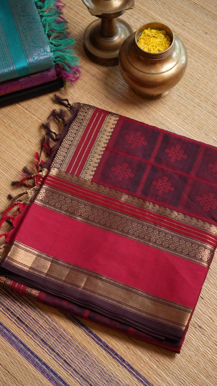 Kanchivaram Pure Silk Cotton Saree -01-08-10-02 (ENNAI ARAKKU)