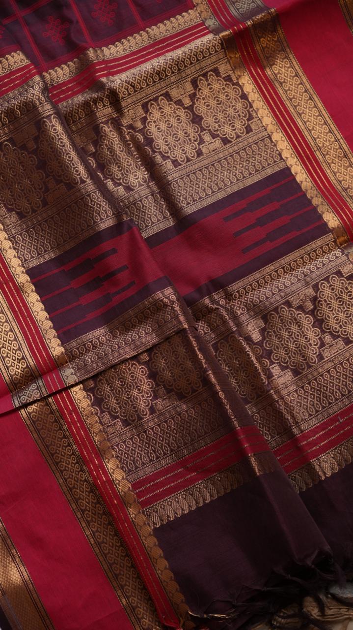 Kanchivaram Pure Silk Cotton Saree -01-08-10-02 (ENNAI ARAKKU)