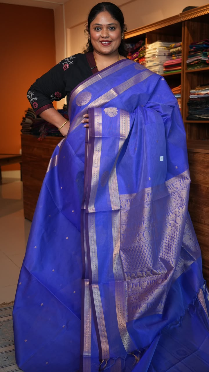 Kanchivaram Pure Silk Saree - 01-08-07-04 (LILAC DREAMS)