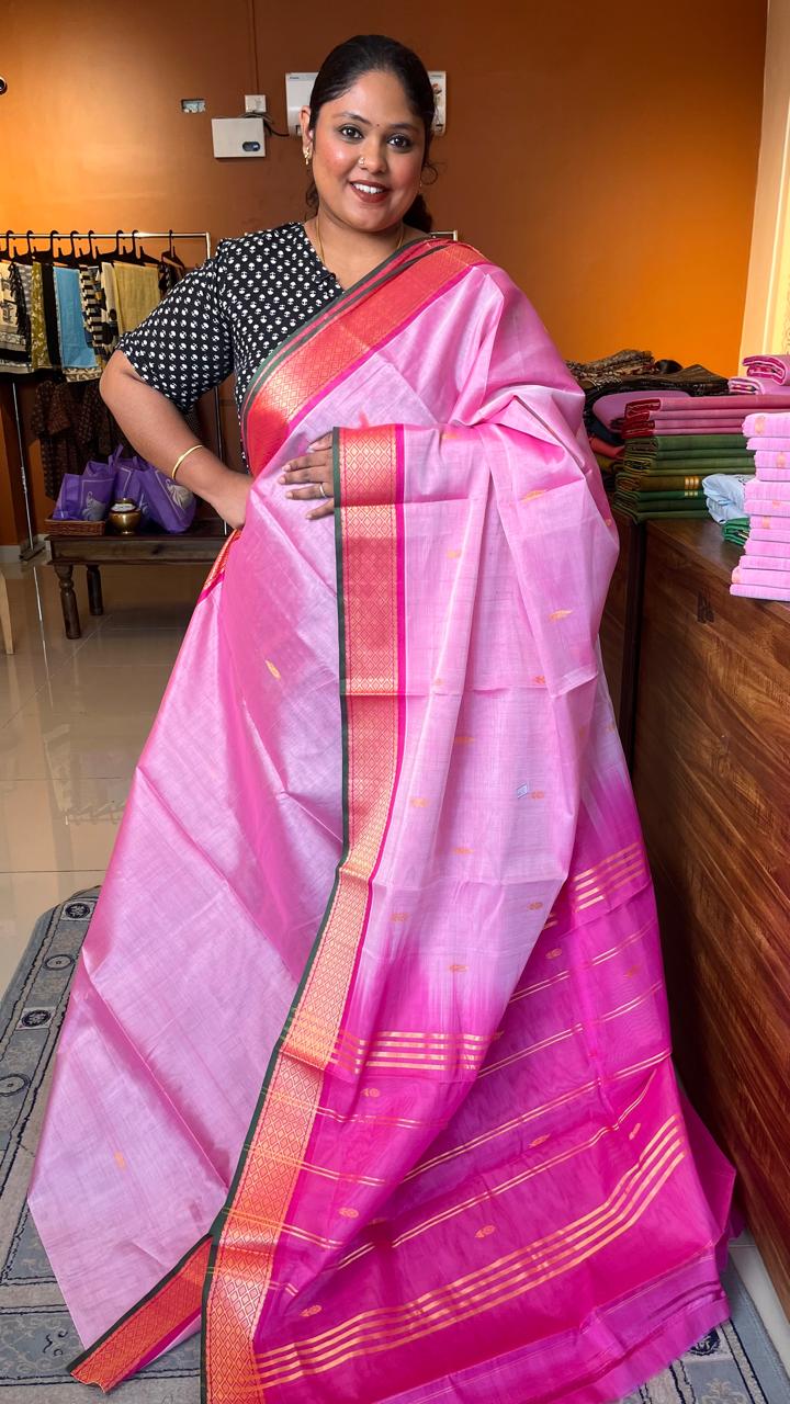 Devendra 7 Yards Full Diamond Border Saree - 11-08B-05-7Y-07 (PANEER ROJA 3.O)