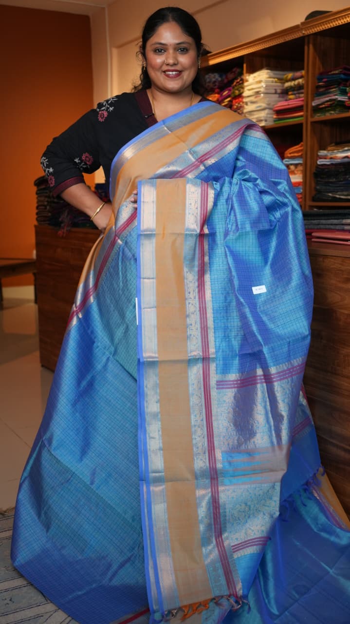 Kanchivaram Pure Silk Saree Cotton - 01-08-10-06 (TWINKLE)