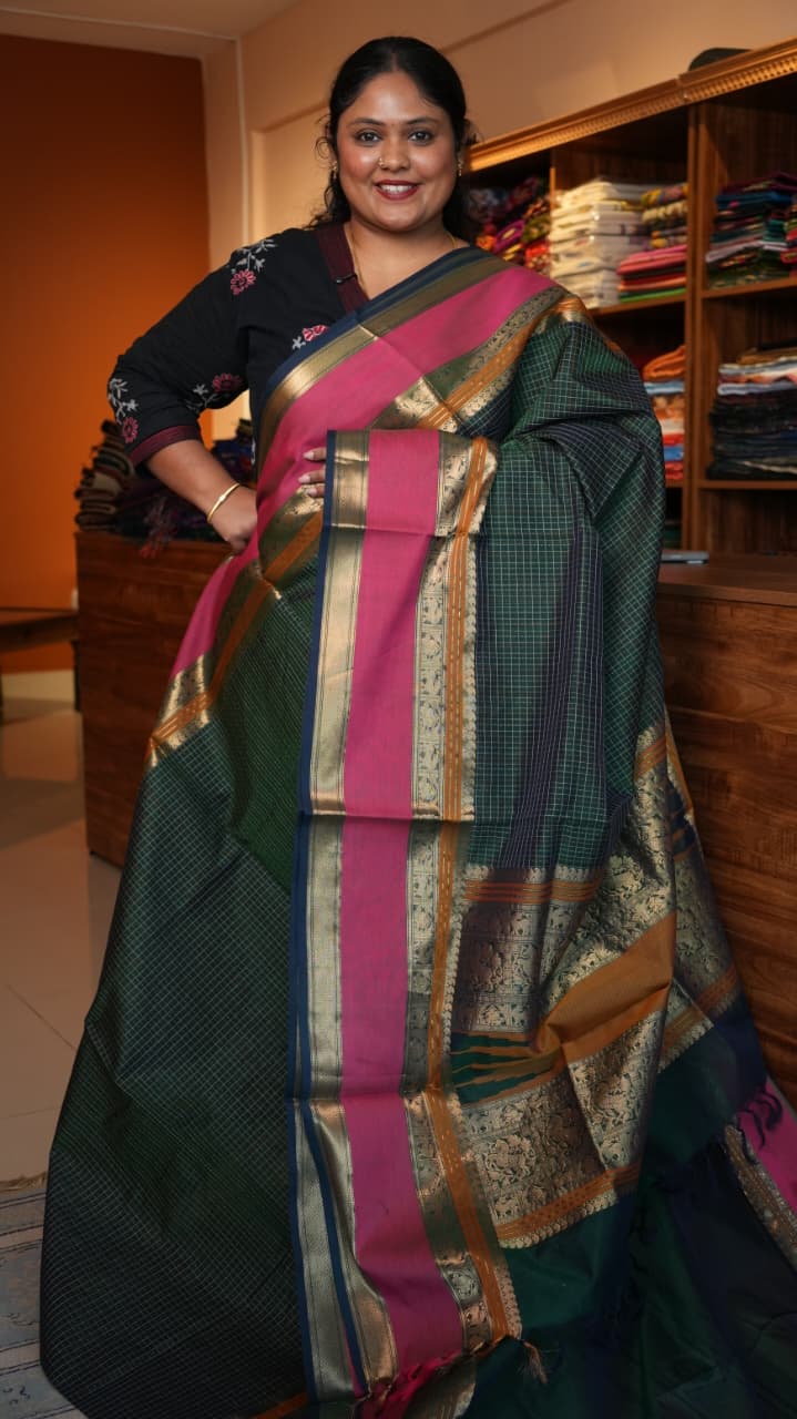 Kanchivaram Pure Silk Cotton Saree - 01-08-10-07