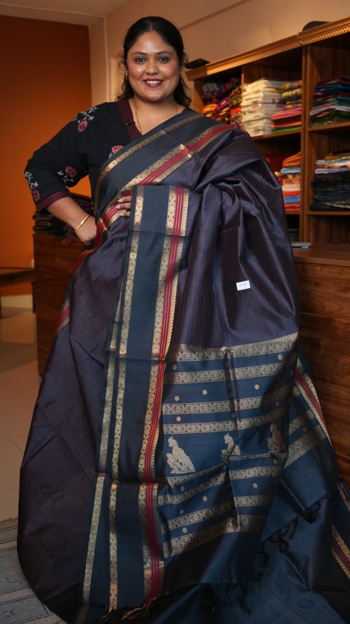 Kanchivaram Pure Silk Cotton Saree - 01-08-10-05
