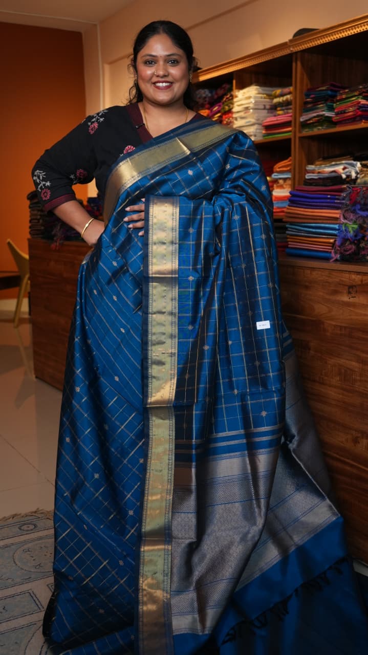 Kanchivaram Pure Silk Saree Cotton - 01-08-13-01 (VAIRA THODU)