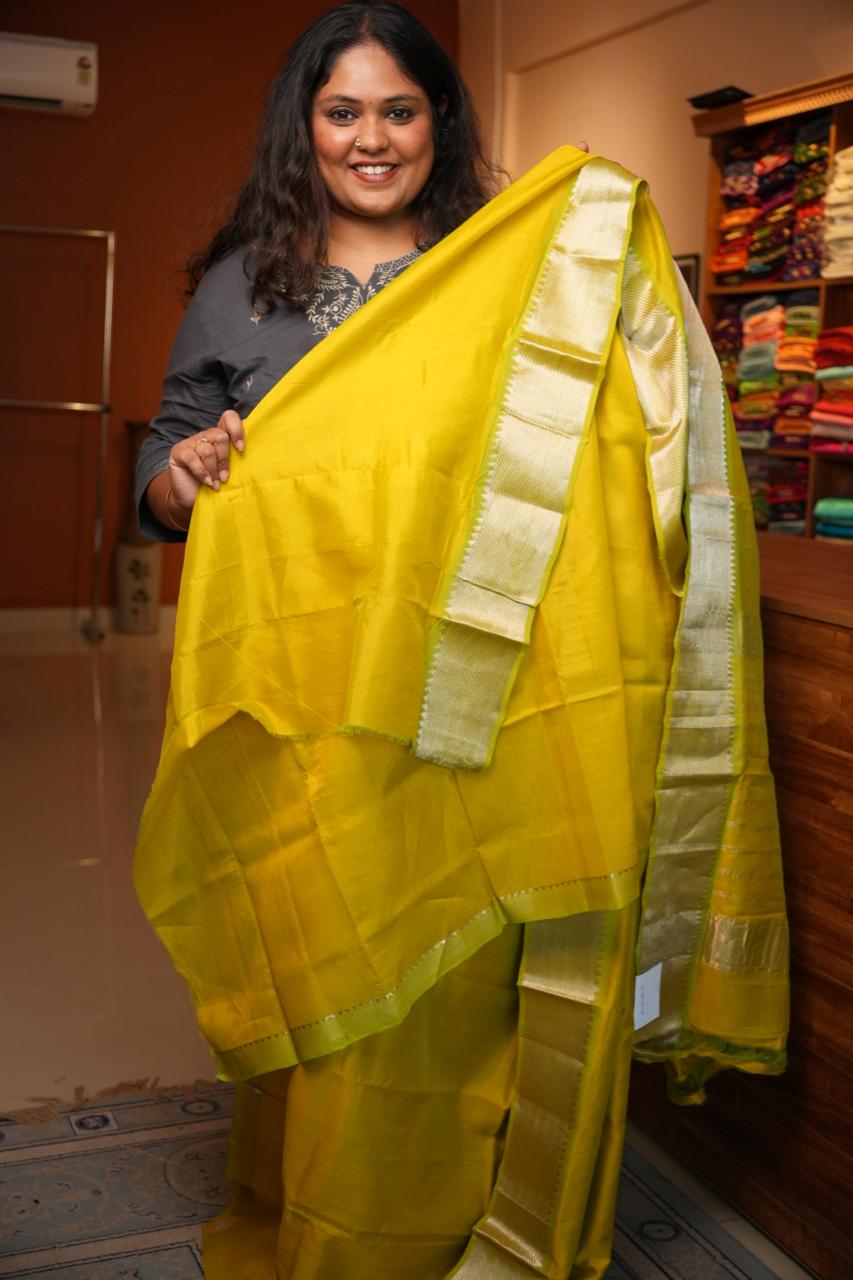 Mangalagiri Silk Cotton Saree -15-08-02-08 (MARIGOLD GOLD)