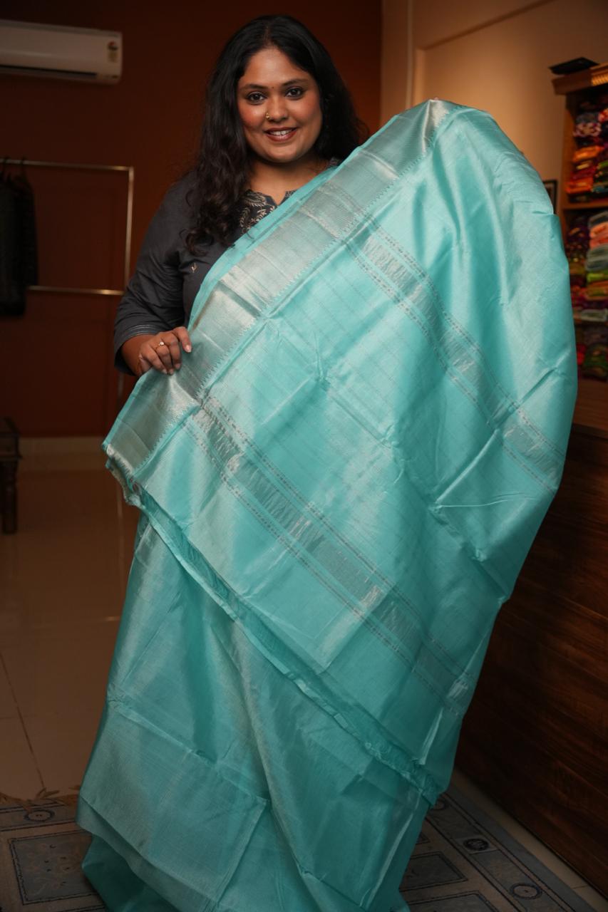 Mangalagiri Silk Cotton Saree -15-08-02-13 (TURQUOISE MIST)