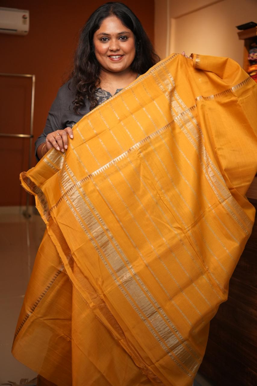 Mangalagiri Silk Cotton Saree -15-08-04-02 (APRICOT GOLD)