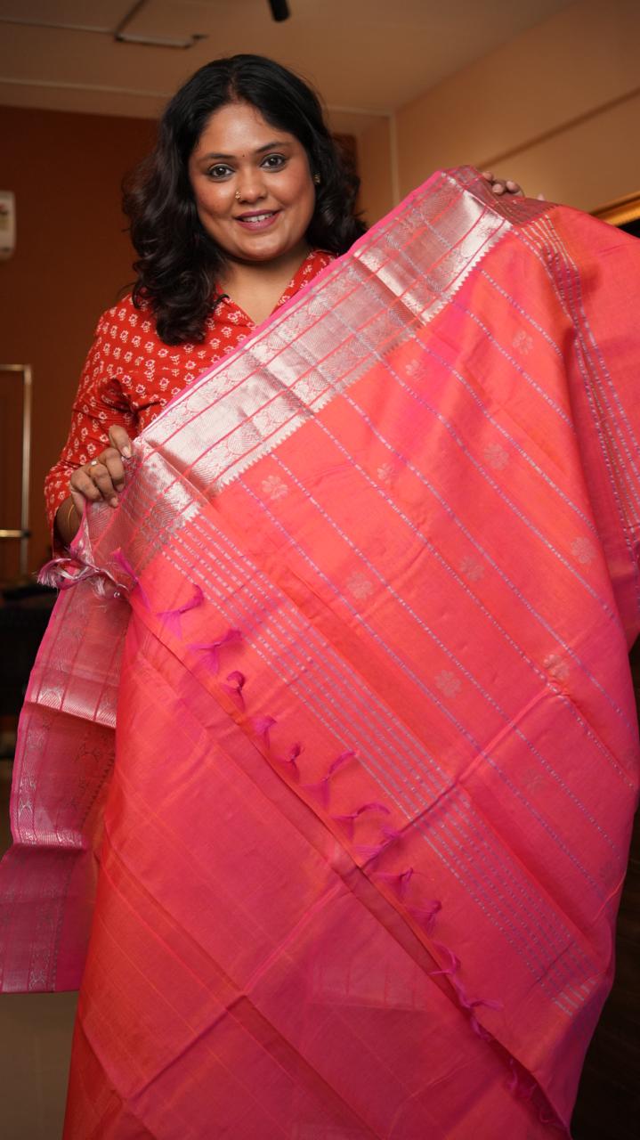 Mangalagiri Kanchi border with Bhutta Saree -15-08-05-08 (FLAMINGO)