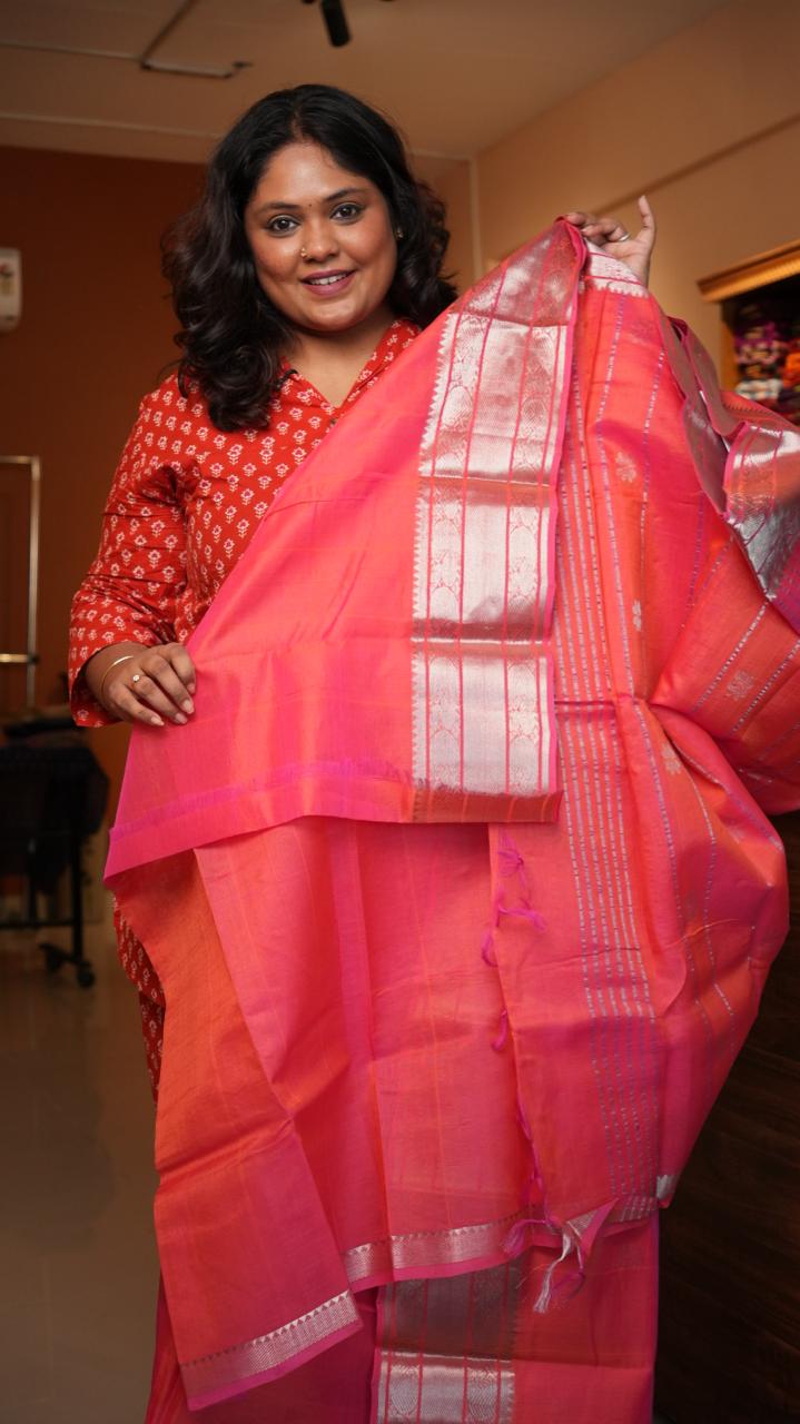 Mangalagiri Kanchi border with Bhutta Saree -15-08-05-08 (FLAMINGO)