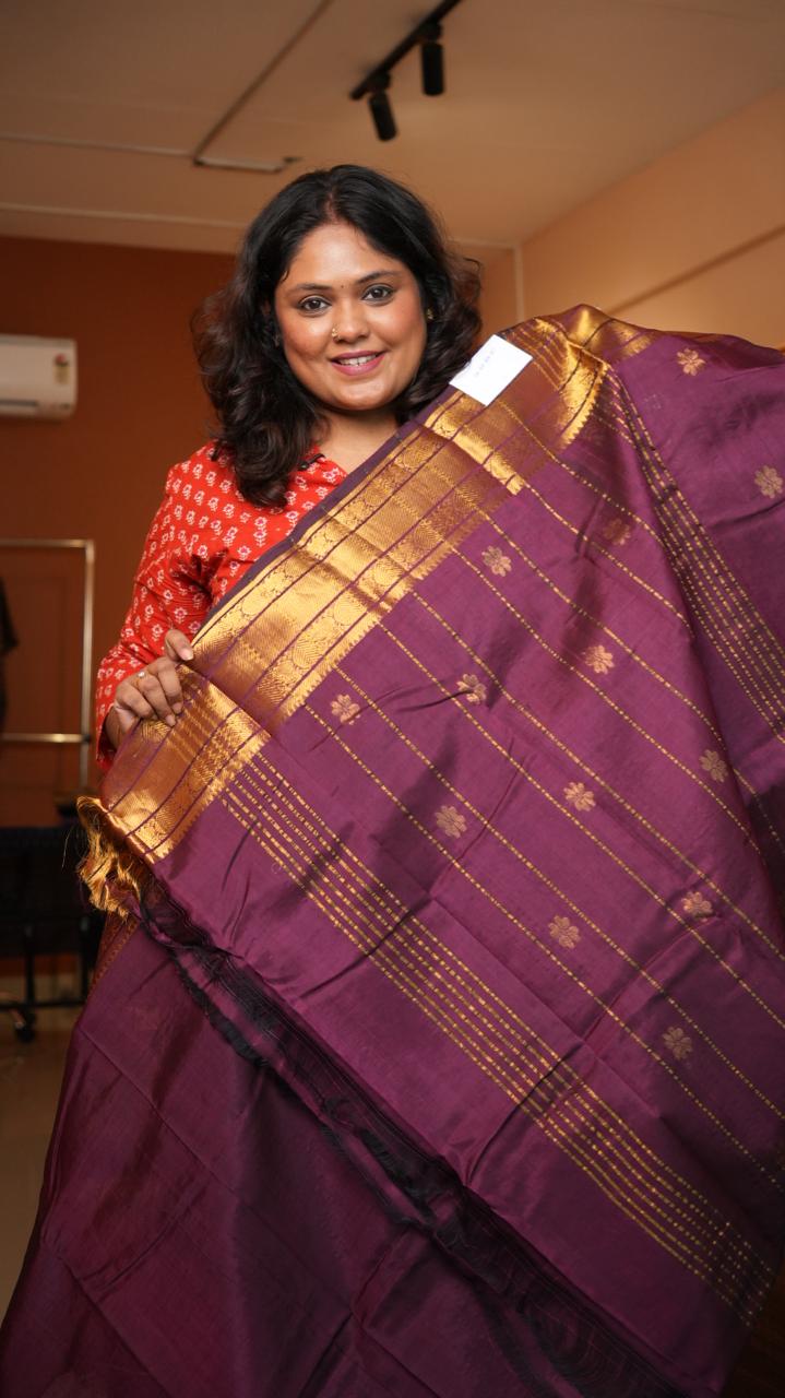 Mangalagiri Kanchi border with Bhutta Saree -15-08-05-01 (TWILIGHT)