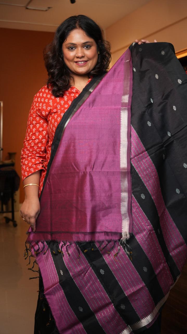 Mangalagiri Small Border with Bhutta Saree -15-08-03-03 (CRESCENDO)