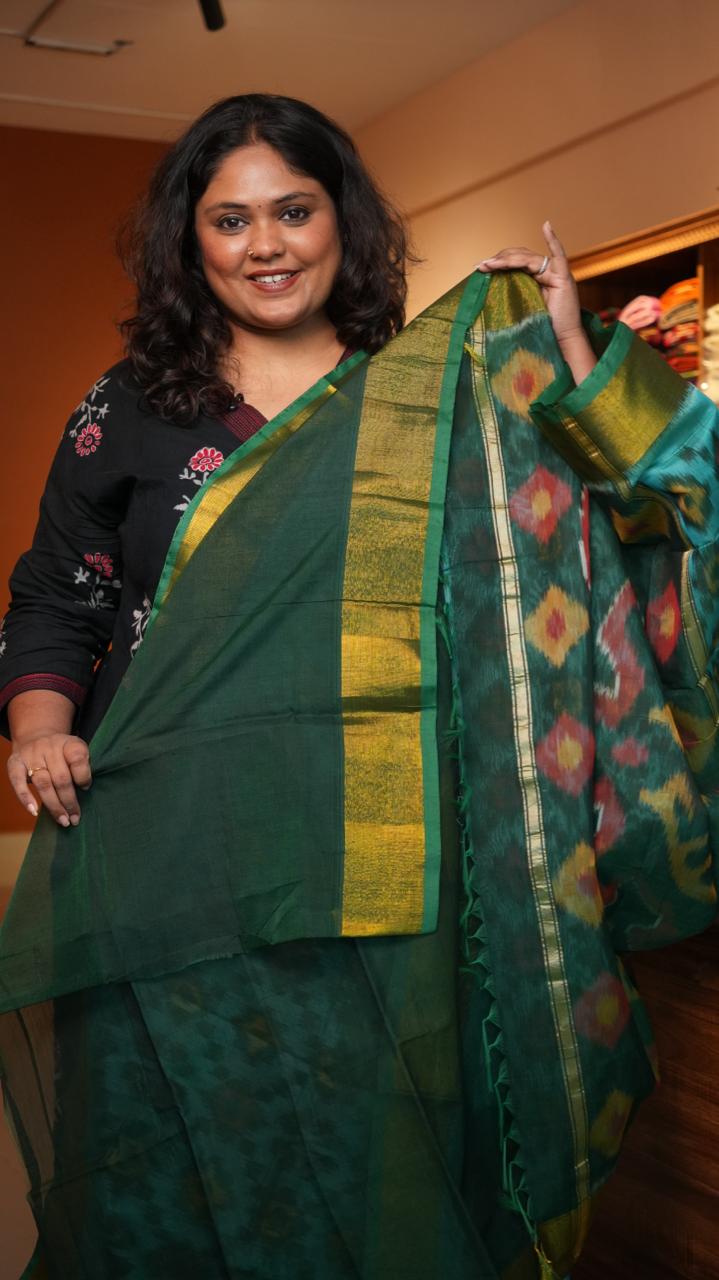Chinnalampatti Ikkat Silk Cotton Saree -04-08-01-12 (LAGUNA)