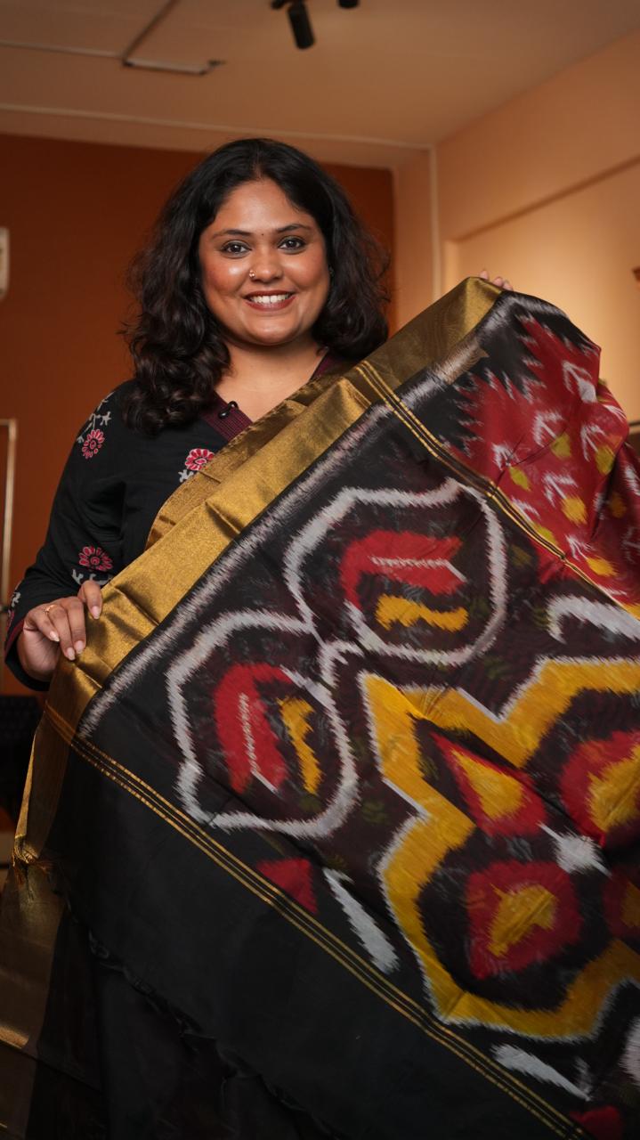Chinnalampatti Ikkat Silk Cotton Saree -04-08-01-15 (CORDOVAN)