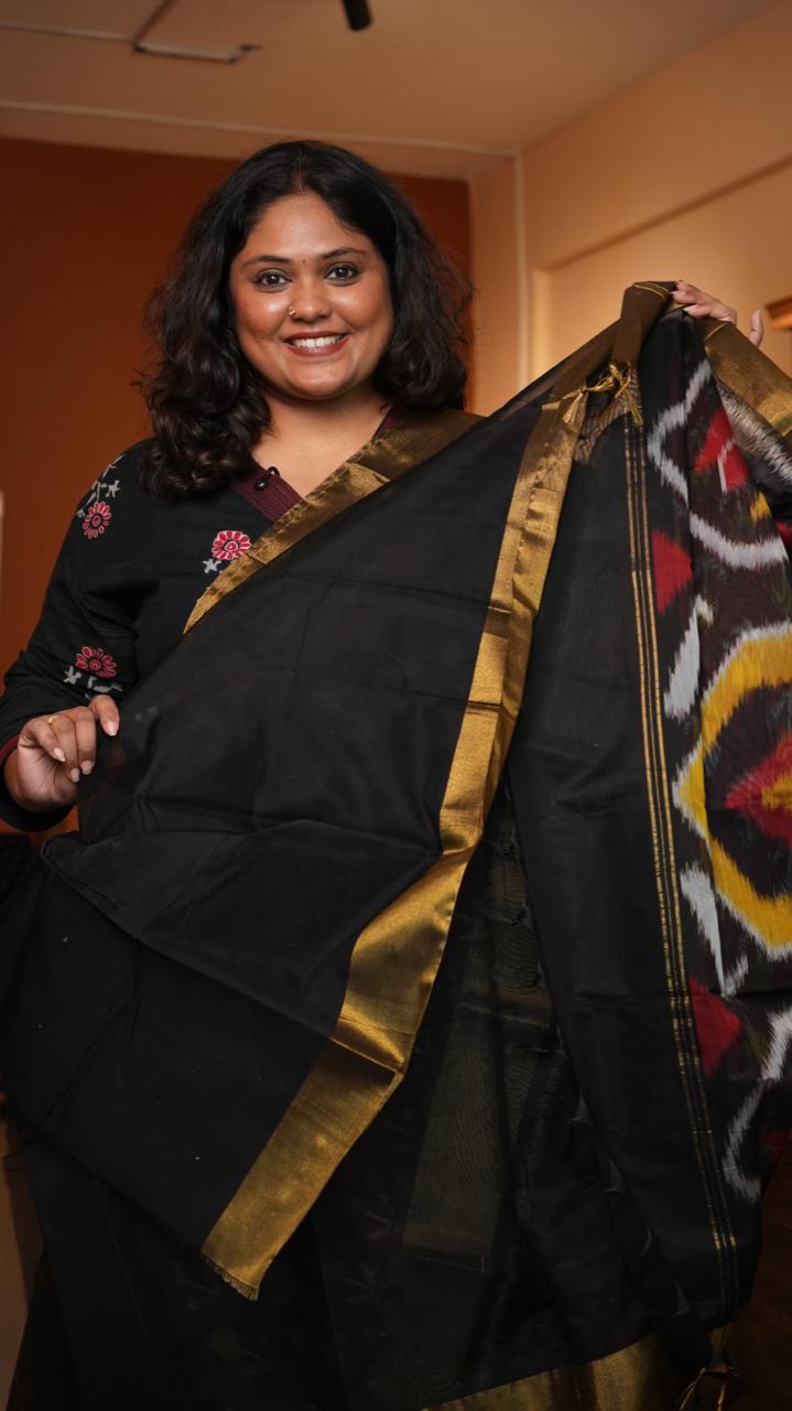 Chinnalampatti Ikkat Silk Cotton Saree -04-08-01-15 (CORDOVAN)