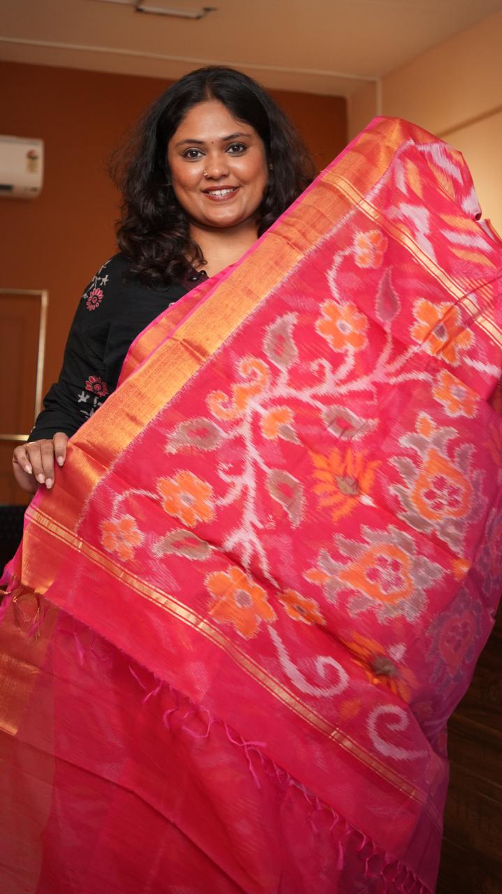 Chinnalampatti Ikkat Silk Cotton Saree -04-08-01-17 (POINCIANA)