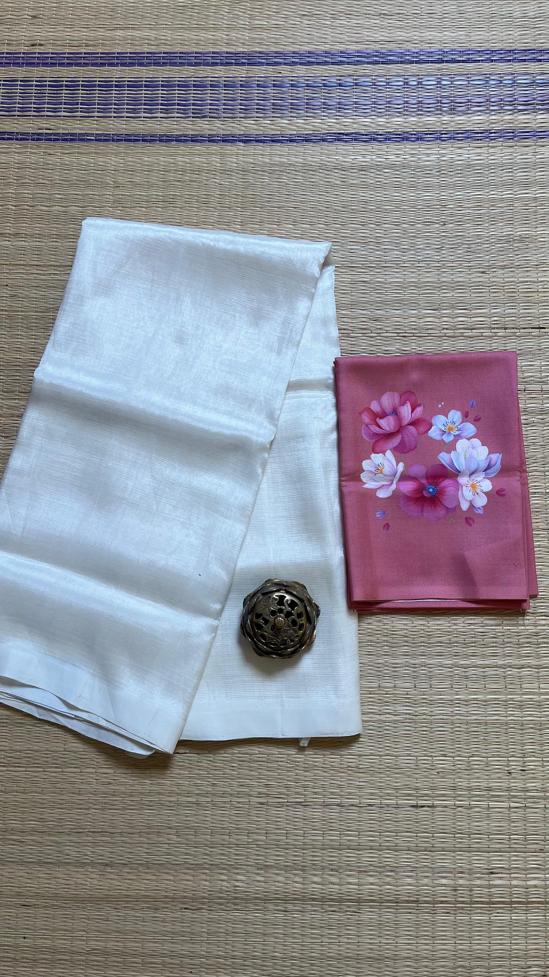 Mangalgiri Plain Silk Cotton Saree - 15-07-01-11