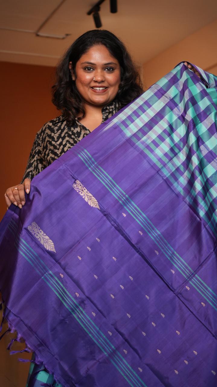 Chinnalampattu 6 Yards Saree - 03-09-01-04(BILBERRY)