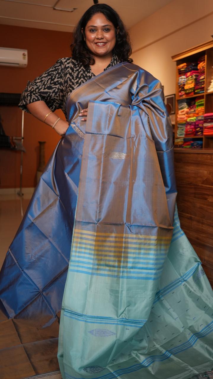 Chinnalampattu 6 Yards Saree - 03-09-01-01(GLACIER)