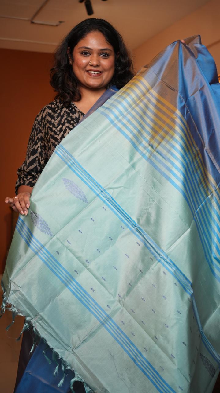 Chinnalampattu 6 Yards Saree - 03-09-01-01(GLACIER)