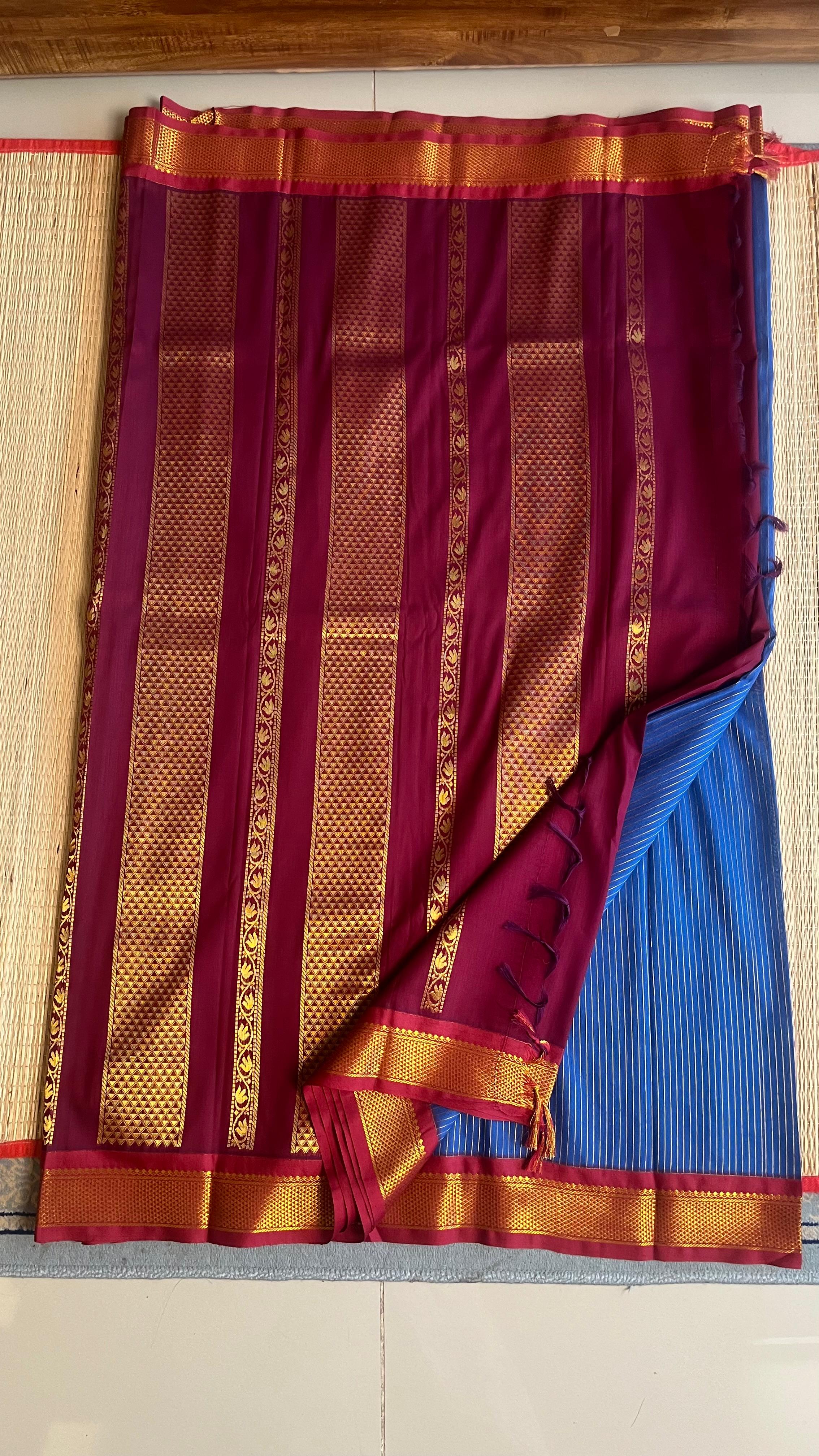 Kanchi Semi Silk Stripes Saree - 01-03-14-09