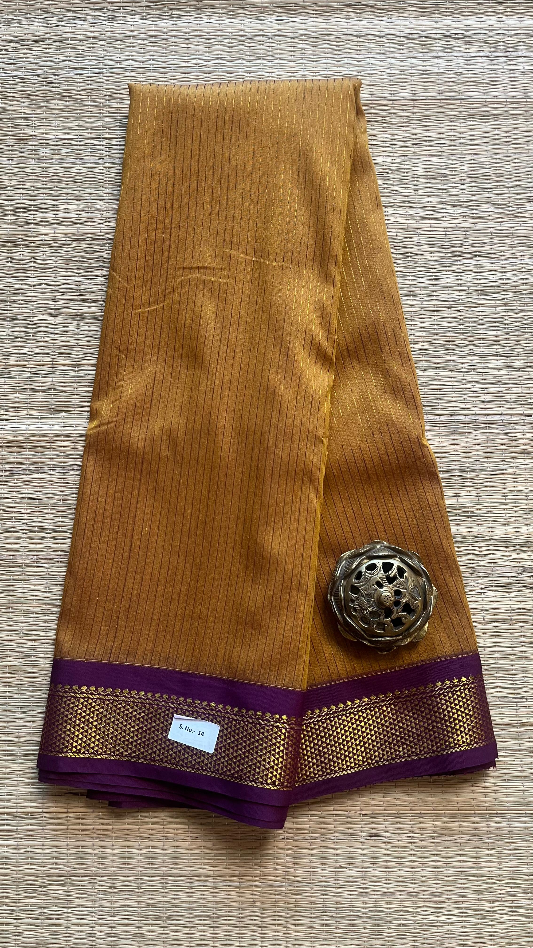 Kanchi Semi Silk Stripes Saree - 01-03-14-33