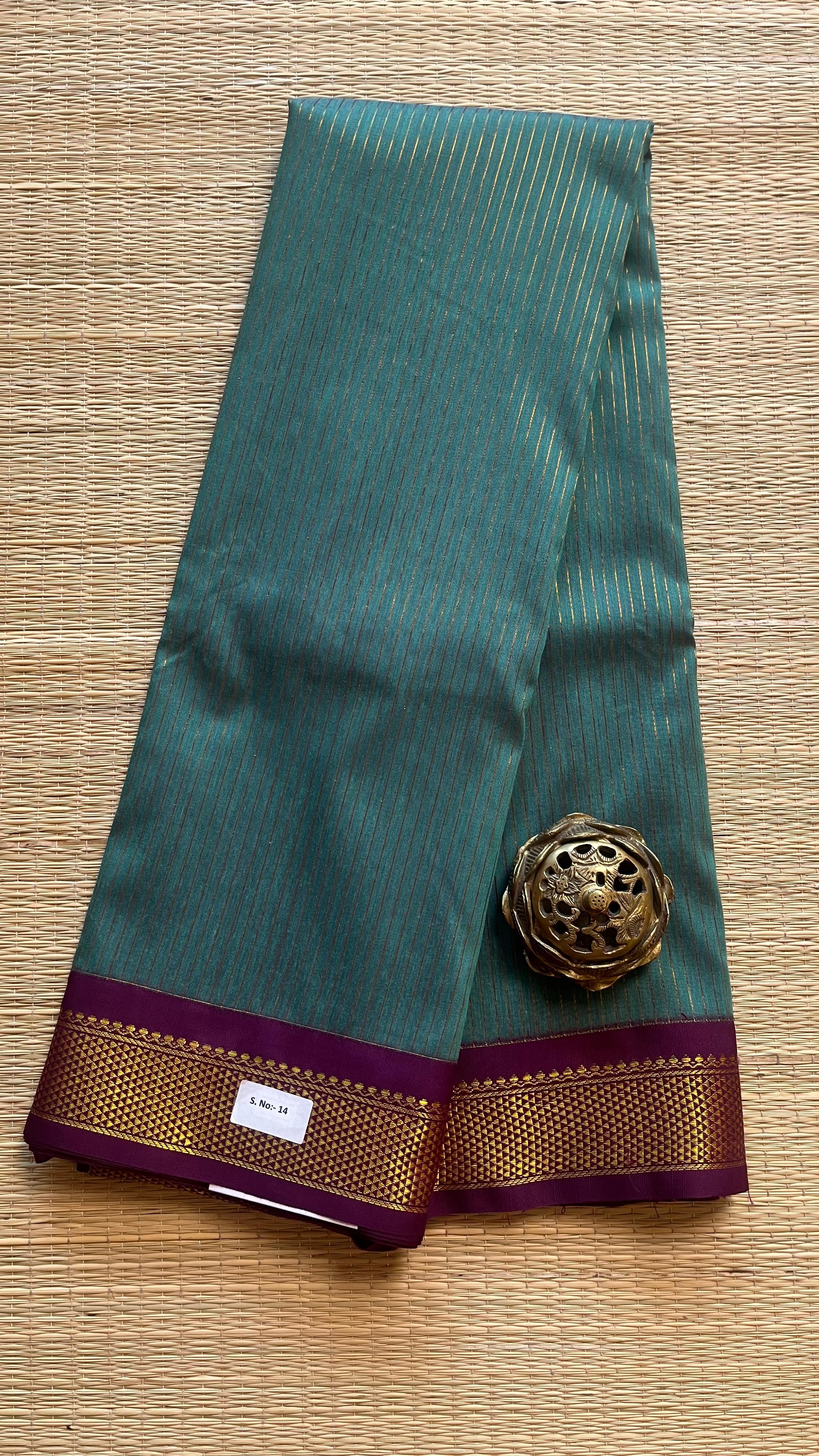 Kanchi Semi Silk Stripes Saree - 01-03-14-15